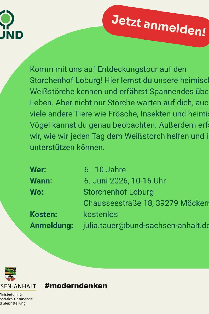 ein Plakat grün-weiß mit dem Text, den wir zitieren