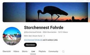 Youtube-Kanal Storchennest Fohrde