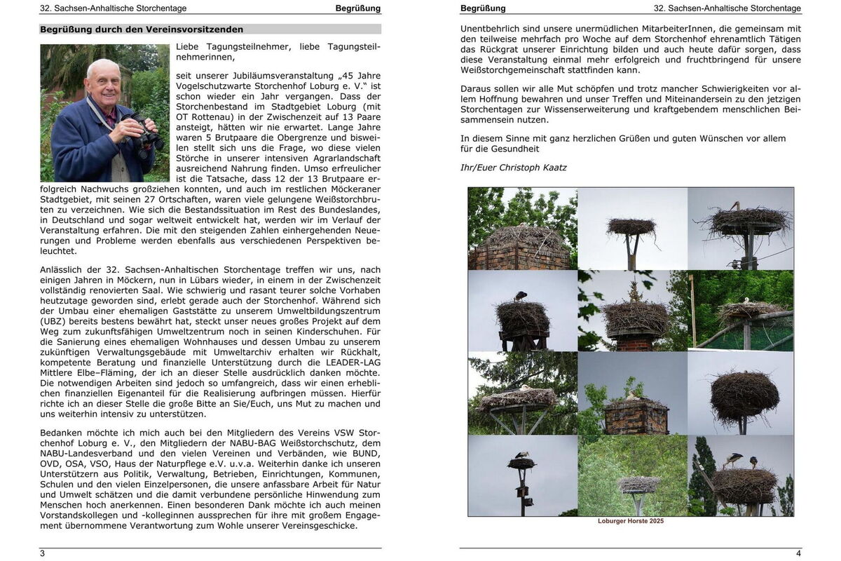 Auszug Tagungsbroschüre Seite 3 - Begrüßungsworte Dr. Christoph Kaatz
