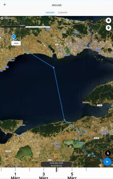 Die Route von Jonas II am 03.03.2021