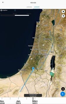 Überwinterungsgebiet September 2020 - Februar 2021