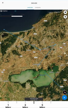 Abflug aus dem Rastgebiet gegen 09:00 Uhr Ortszeit